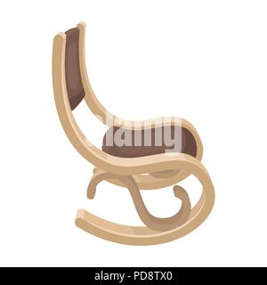 Rocking chair.Old age single icon in cartoon style vector symbol stock illustration . Stock Vector