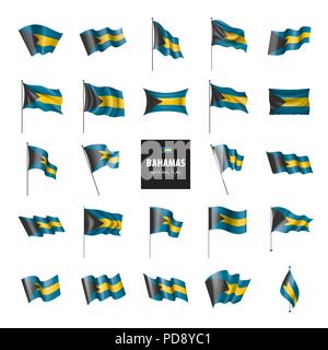 Bahamas flag, vector illustration Stock Vector