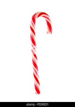 Traditional christmas candy cane isolated on white background Stock Photo