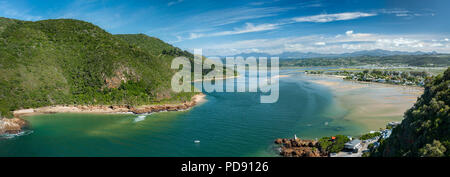 Knysna Lagoon on the Garden Route in the Western Cape Province of South Africa. Stock Photo