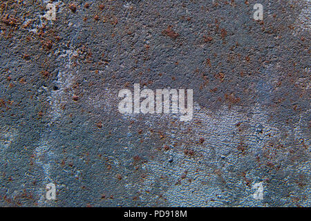 Background texture of corroded metal with rust, blue and gray color tones Stock Photo