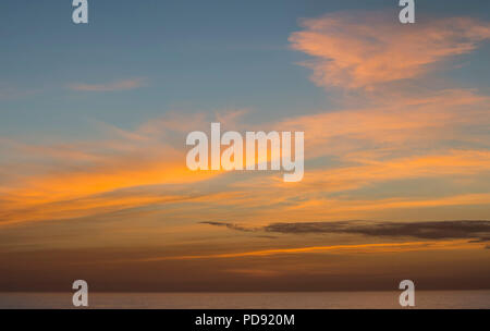 Sunrise Caribbean Sea Stock Photo