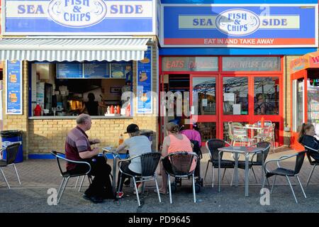 Seafront Fish and Chips food outlet in Southsea  Portsmouth Hampshire England UK Stock Photo
