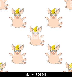 Happy chinese new year 2019 banner card of pig Stock Vector