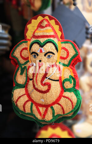 An important hindu God Ganapathy made up of cuscus grass which is cool and fragrant Stock Photo