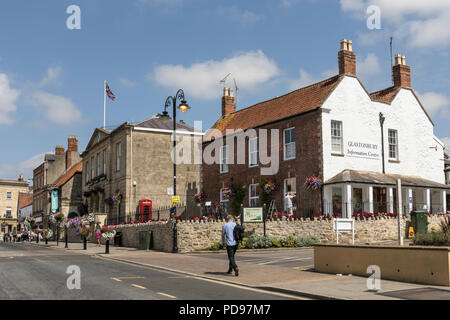 Information Centre in Magdalene Street, Glastonbury, England, UK Stock Photo