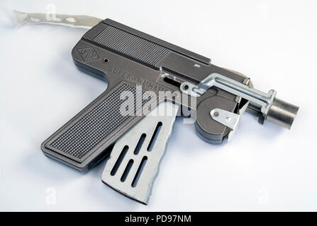 Dallas,Texas  Aug. 5-2018   Super Nu Matic toy cap gun made in the 1950's. Looks like a lazer ray gun for the space race. Stock Photo