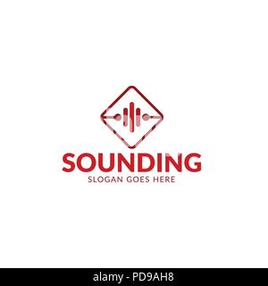 Sound Music Logo Stock Vector