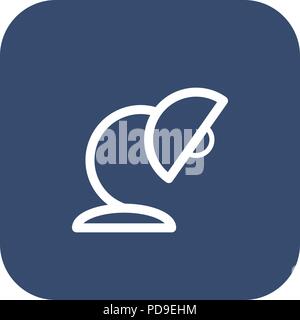 Lamp icon on dark backgorund Stock Vector