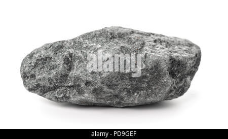 Single granite stones boulder isolated on white Stock Photo