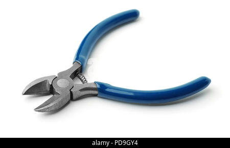 Side cutting nippers isolated on white Stock Photo