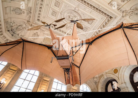 Avion III, the steampunk bat plane in the Musee des Arts et Métiers in Paris, France Stock Photo