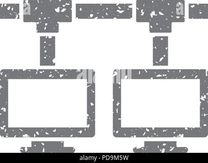 Grunge icon - Local area network Stock Vector