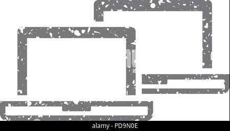 Grunge icon - Laptops Stock Vector