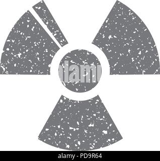 Icon of radioactivity. Radioactive material, danger or risk. Simple ...