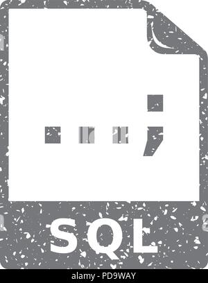 Grunge icon - SQL File format Stock Vector