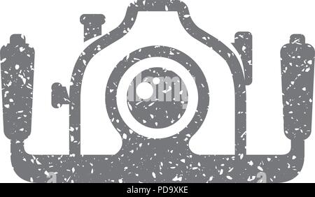 Grunge icon - Underwater camera Stock Vector