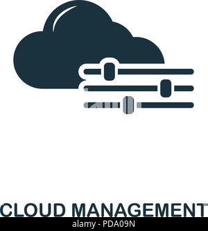 Cloud Management creative icon. Simple element illustration. Cloud Management concept symbol design from web development collection. Can be used for m Stock Vector