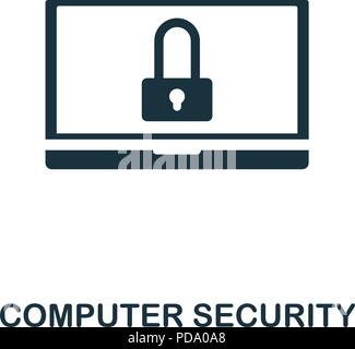 Computer Security creative icon. Simple element illustration. Computer Security concept symbol design from web development collection. Can be used for Stock Vector