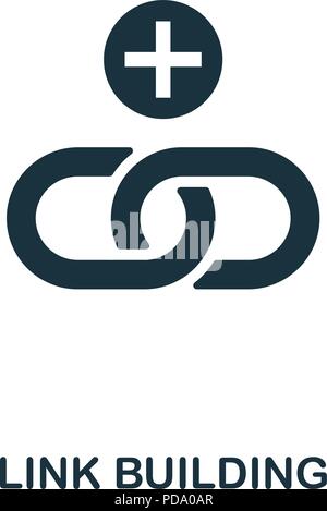 Link Building creative icon. Simple element illustration. Link Building concept symbol design from web development collection. Can be used for mobile  Stock Vector