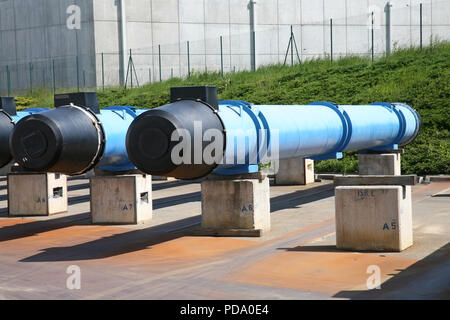 CERN's Large Hadron Collider (LHC) is the world’s largest and most powerful particle accelerator. It is located in Geneva, Switzerland. Stock Photo