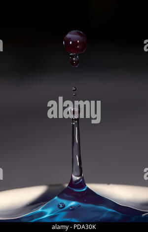 Waterdrop photography creating splash art Stock Photo