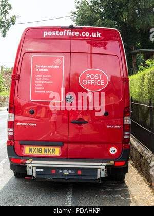 Mobile post office van in the rural Oxfordshire village of Warborough England UK Stock Photo