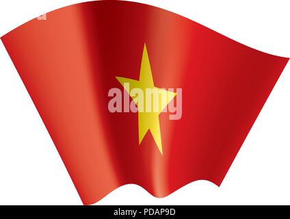 Vietnam flag, vector illustration on a white background Stock Vector