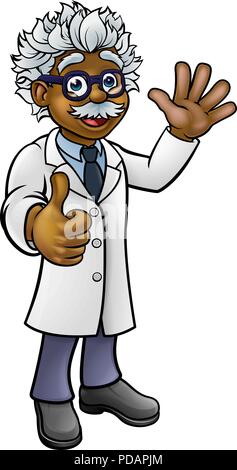 Scientist Professor Cartoon Character Stock Vector