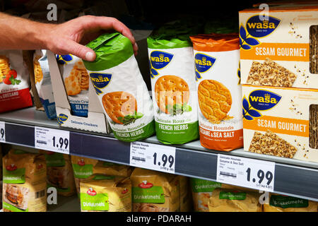 Wasa products in a store Stock Photo