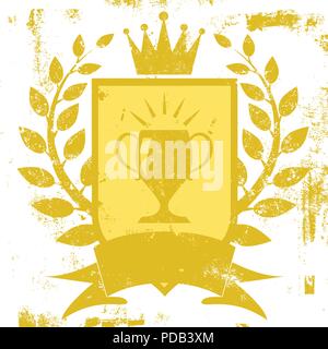 Trophy Shield Insignia Stock Vector