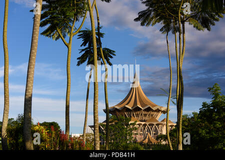 New Sarawak State Legislative Assembly Building in Kuching, Sarawak, Malaysia. Stock Photo