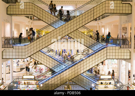 France, Ile-de-france, Paris, Ville De Paris, Le Bon Marche Department Store,  The Interior. Detail Of The Escalators Digital Art by Massimo Borchi -  Pixels