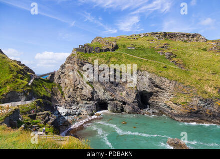 Ruins of Tintagel castle, Cornwall Stock Photo