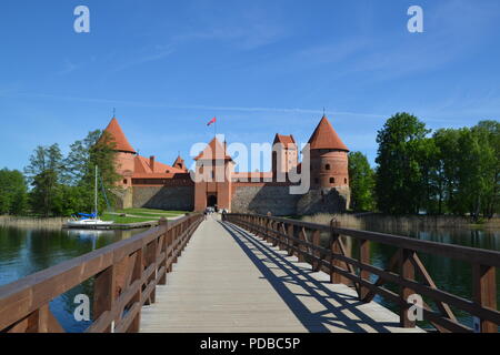 Trakai Island Castle In Litva Stock Photo Alamy