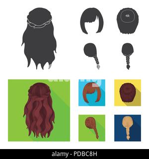 Long Red And Other Types Of Hairstyles Back Hairstyle Set