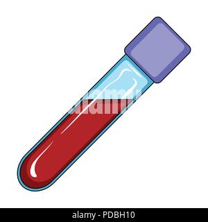 cartoon blood test tube sample with rack vector illustration eps 10 ...