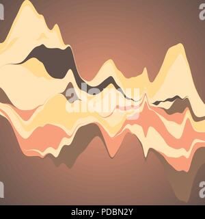 Big data visualization. Streamgraph. Futuristic infographic. Inf Stock Vector