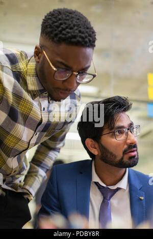 Focused businessmen in meeting Stock Photo