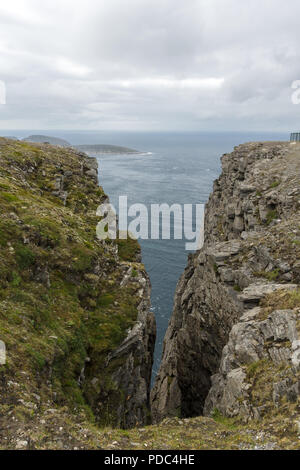 NorthCape is a famous tourist attraction far north in Norway. Stock Photo