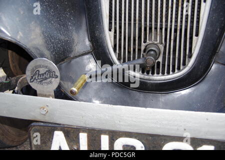 Black Austin 1937 Classic Car. UK. Stock Photo