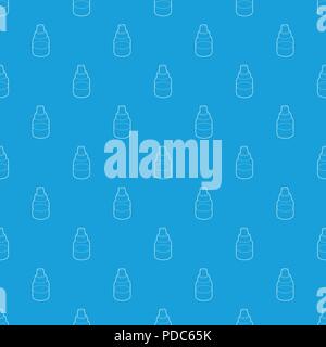 Bottle with pipette for vaping pattern vector seamless blue Stock Vector