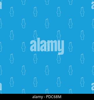 Mouthpiece pattern vector seamless blue Stock Vector