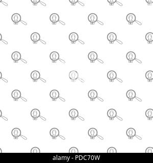 Businessman under magnifying glass icon Stock Vector