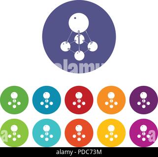 Nitromethane icons set vector color Stock Vector