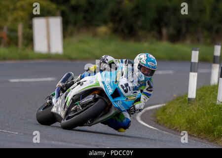 Dundrod Circuit, Lisburn, Northern Ireland. 8th Aug, 2018. MCE Ulster Grand Prix practice day; Dean Harrison (ENG) was fastest in the SuperBike qualifying Credit: Action Plus Sports/Alamy Live News Stock Photo