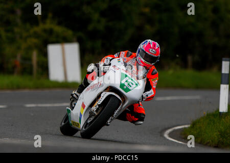 Dundrod Circuit, Lisburn, Northern Ireland. 8th Aug, 2018. MCE Ulster Grand Prix practice day; Lee Johnston was 3rd quickest during the Lightweight practice Credit: Action Plus Sports/Alamy Live News Stock Photo