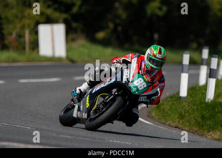 Dundrod Circuit, Lisburn, Northern Ireland. 8th Aug, 2018. MCE Ulster Grand Prix practice day; Derek McGee (IRL) was fastest in the Supertwin qualifying Credit: Action Plus Sports/Alamy Live News Stock Photo