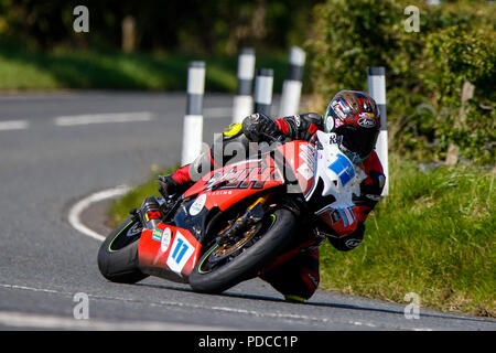 Dundrod Circuit, Lisburn, Northern Ireland. 8th Aug, 2018. MCE Ulster Grand Prix practice day; Dominic Herbertson (ENG) in action during the SuperSport qualifying Credit: Action Plus Sports/Alamy Live News Stock Photo