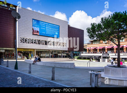 Town centre regeneration of Eldridge Pope Brewery Site - Brewery Square, Dorchester, Dorset, UK on 8 August 2018 Stock Photo